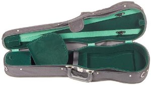 Bobelock Student 1007SV 4/4 Violin Case: Black Exterior & Green Velvet Interior with Suspension